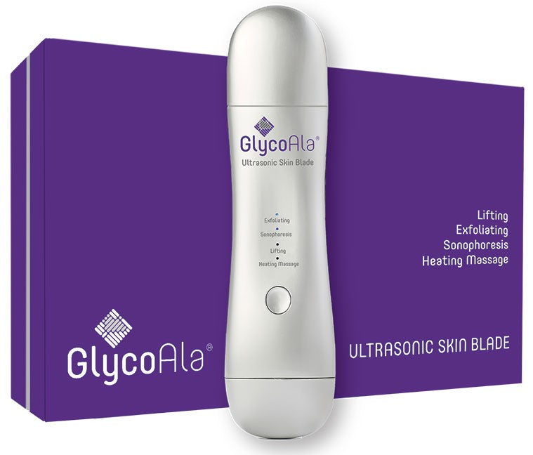 Glycoala ultrasonic skin blade- cosmetic device